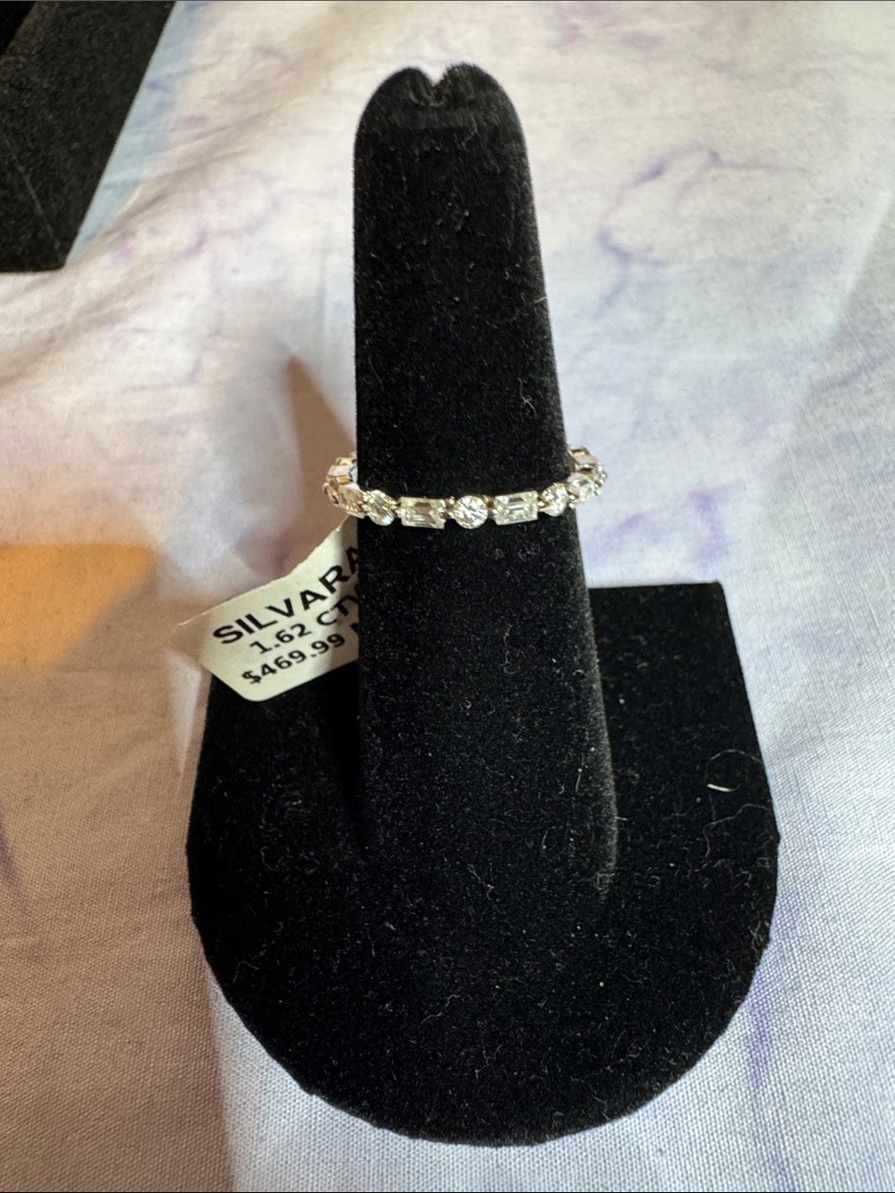 925 Silver & 1.62 CTW Moissanite Band Ring - Picture 4 of 4